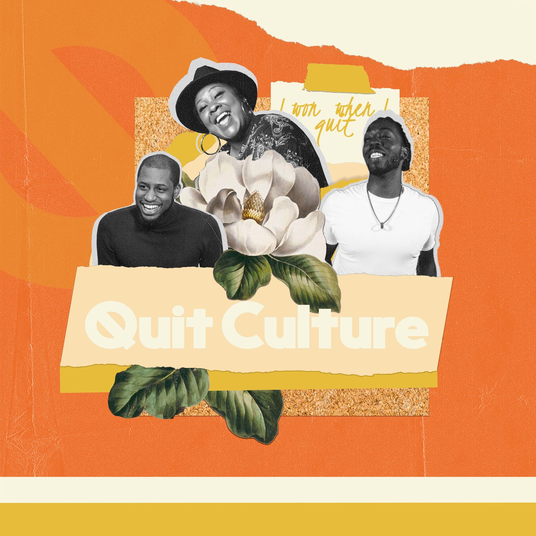 Quit Culture campaign artwork featuring the campaign wordmark and three participants who quit smoking